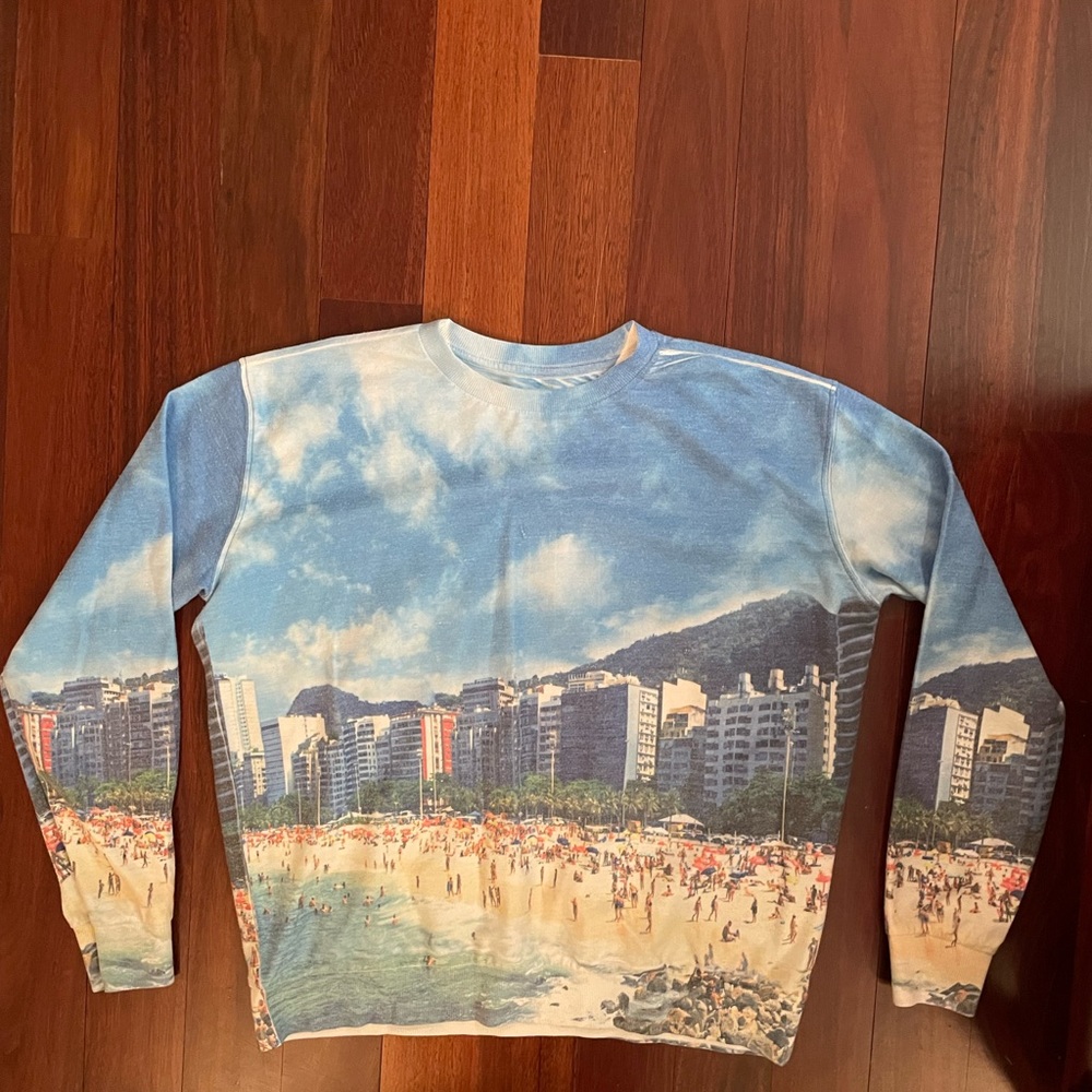 Quirky Beach Print Sweater - Picture 2 of 7